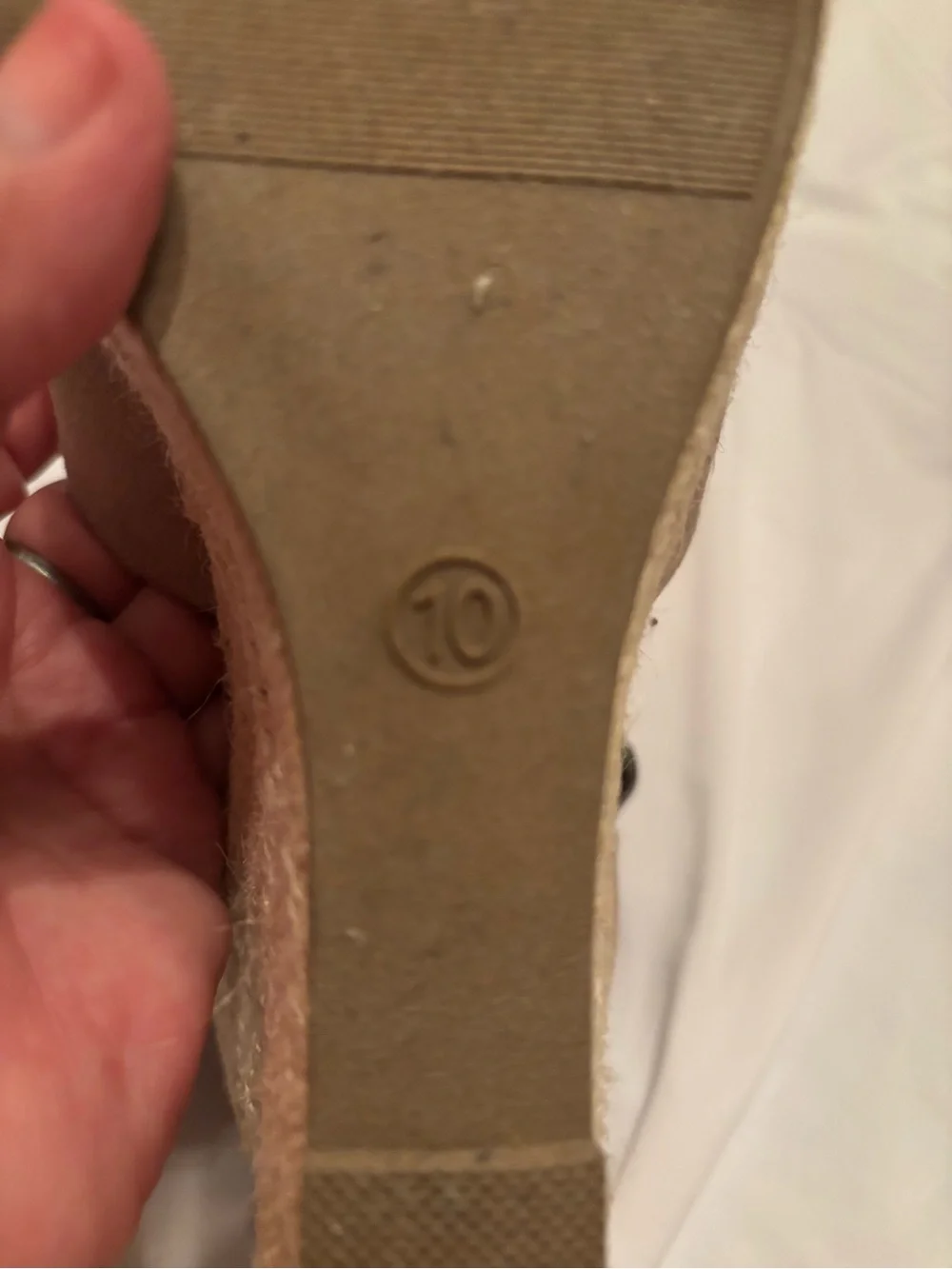 Wedge Espadrille Sandals in Taupe with Ankle Strap